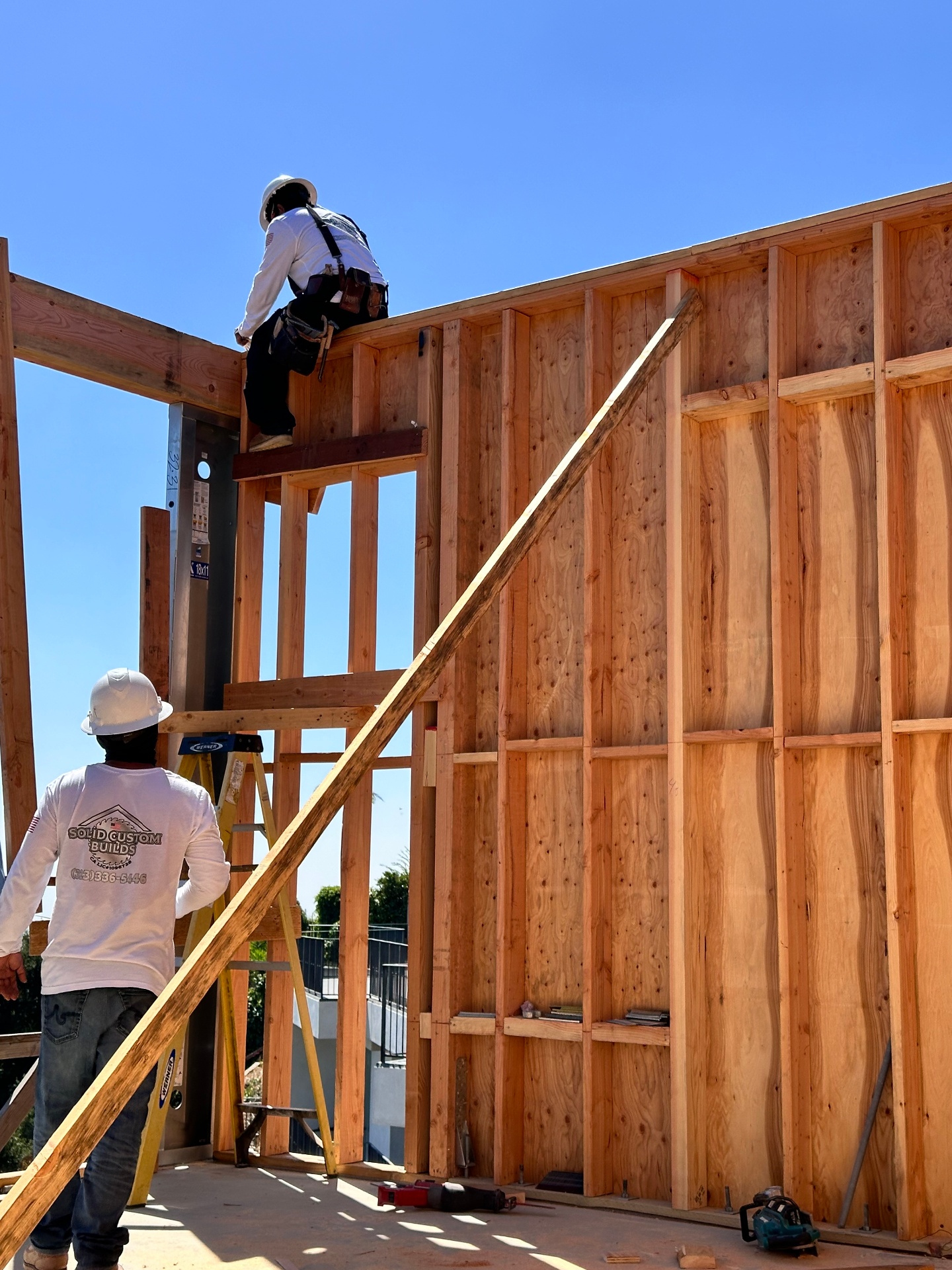 Solid Custom Builds crew on a Los Angeles jobsite